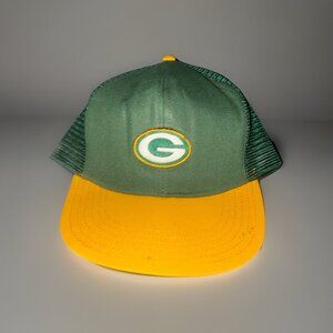 Vintage Green Bay Packers Trucker Snap Back Hat Made In USA
